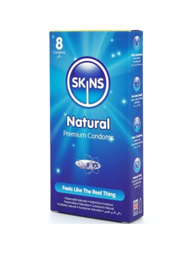 SKINS - NATÜRLICHE PREMIUM-KONDOME PACKUNG 8