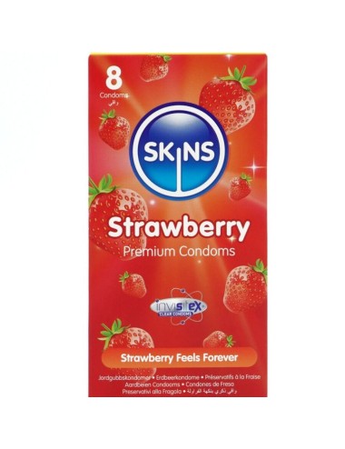 SKINS - ERDBEERE PREMIUM-KONDOME PACKUNG 8