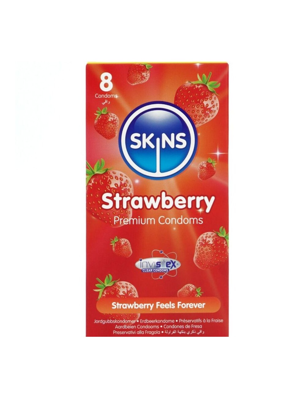 SKINS - ERDBEERE PREMIUM-KONDOME PACKUNG 8