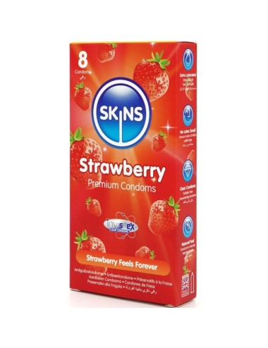 SKINS - ERDBEERE PREMIUM-KONDOME PACKUNG 8