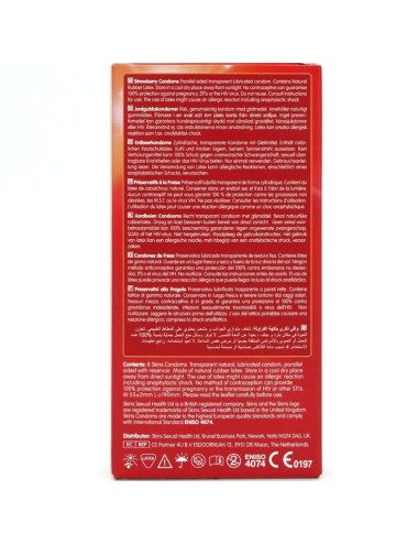 SKINS - ERDBEERE PREMIUM-KONDOME PACKUNG 8
