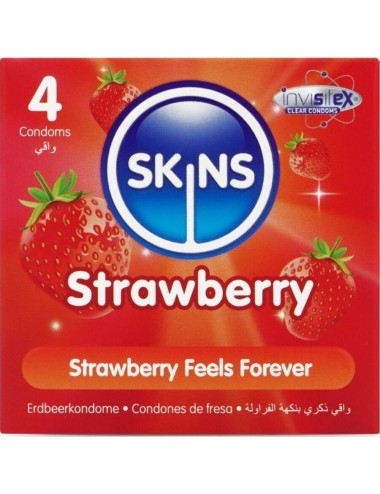 SKINS - ERDBEERE PREMIUM-KONDOME PACKUNG 4