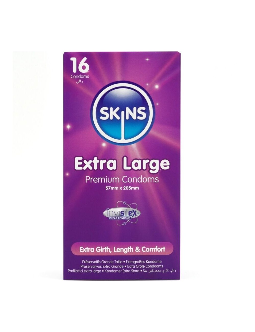 SKINS - EXTRA GROSSE PREMIUM-KONDOME PACKUNG 16