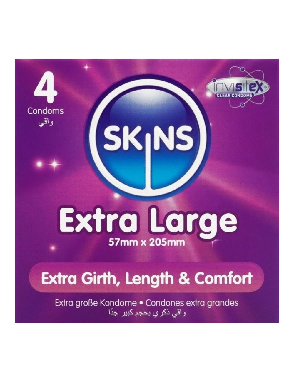 SKINS - EXTRA GROSSE PREMIUM-KONDOME PACKUNG 4