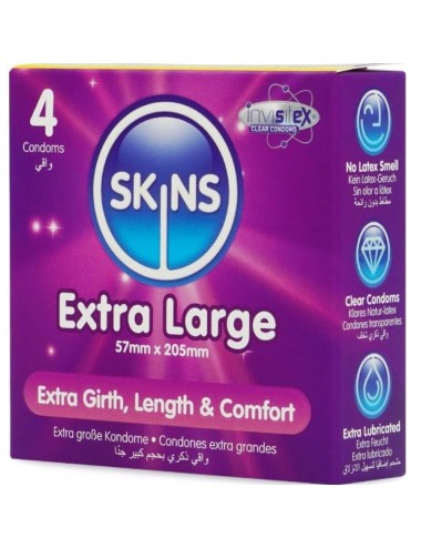 SKINS - EXTRA GROSSE PREMIUM-KONDOME PACKUNG 4