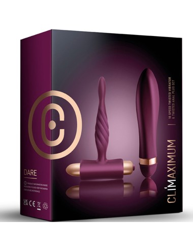 CLIMAXIMUM - DARE KIT TWISTED VIBRATOR + ANAL PLUG ANFÄNGER