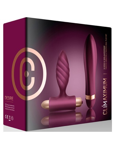 CLIMAXIMUM - DESIRE KIT TWISTED VIBRATOR + ANALPLUG