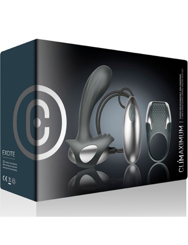 CLIMAXIMUM - EXCITE KIT COCK RING + DRAHT-PROSTATAMASSAGEGERÄT