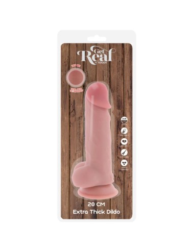 GET REAL - DELUXE REALISTISCHER PENIS MIT HODEN EXTRA DICK 20 CM