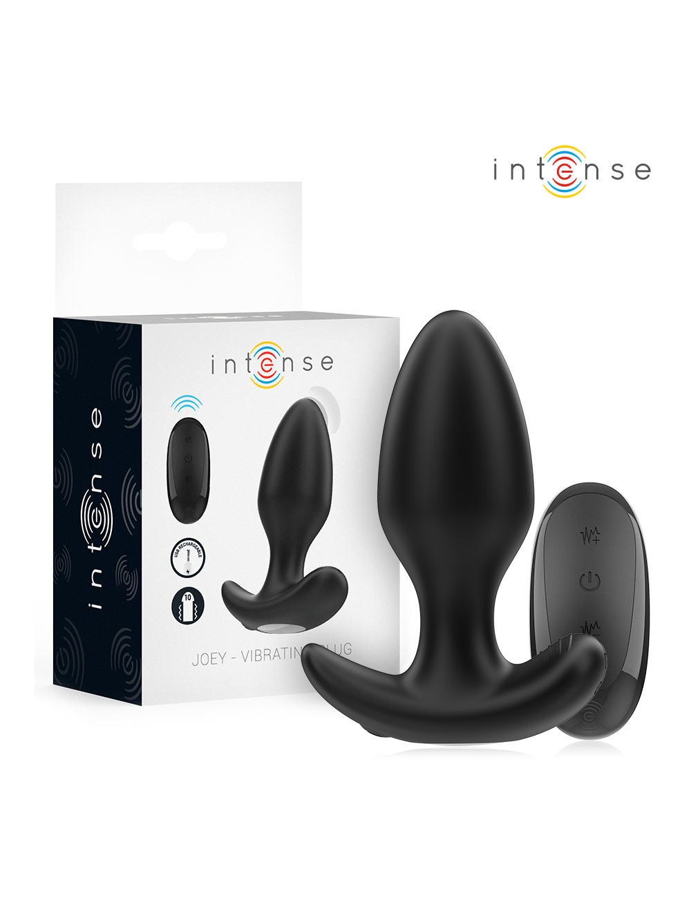 INTENSE - JOEY ANAL PLUG 10 VIBRATIONEN SCHWARZ FERNBEDIENUNG