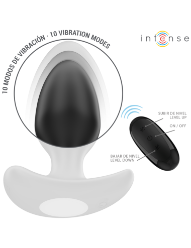 INTENSE - JOEY ANAL PLUG 10 VIBRATIONEN SCHWARZ FERNBEDIENUNG