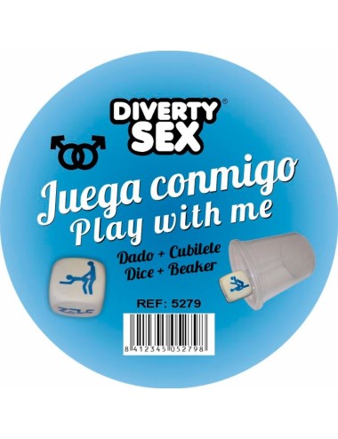 DIABLO PICANTE - WEISSER HARTER WÜRFEL MIT MÄNNERPOSITIONEN UND WÜRFEL