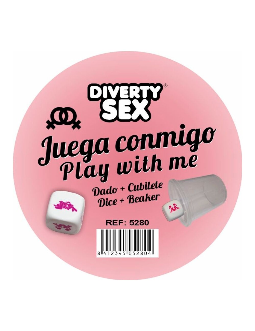 DIABLO PICANTE - WEISSER HARTER WÜRFEL MIT FRAUENPOSITIONEN UND WÜRFEL