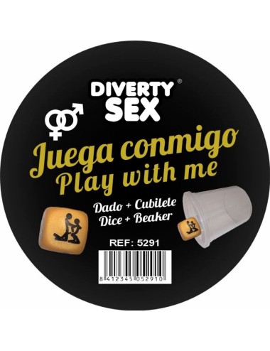 DIABLO PICANTE - GOLDENER HARTER WÜRFEL MIT POSITIONEN UND WÜRFEL