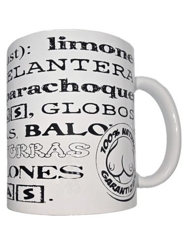 DIABLO PICANTE - WEISSE TASSE MIT TITTENSYNONYMEN 370 ML