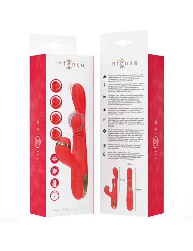 INTENSE - KATY MULTIFUNKTIONS-KLITORIS-STIMULATOR 4 AUSTAUSCHBARE KÖPFE ROT