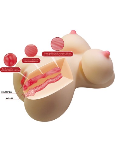CRAZY BULL - FIONA REALISTISCHER WEIBLICHER TORSO VAGINA UND ANAL 7,1 KG