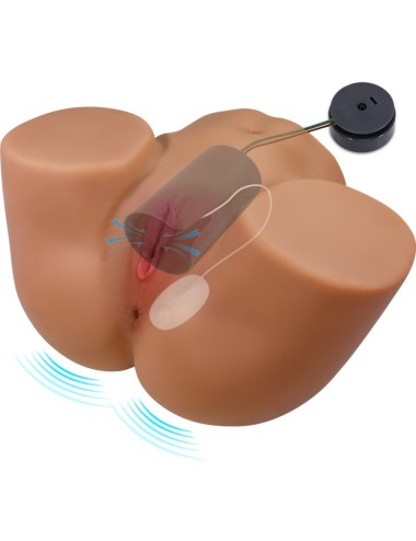 CRAZY BULL - GERIANN REALISTISCHER WEIBLICHER PO-VIBRATOR UND SAUGER MIT TON 5,5 KG