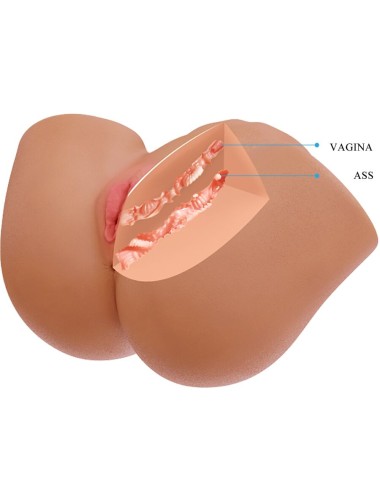 CRAZY BULL - ILANA REALISTISCHER WEIBLICHER PO-VIBRATOR UND SAUGER MIT TON 6,8 KG