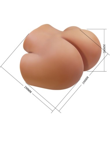 CRAZY BULL - ILANA REALISTISCHER WEIBLICHER PO-VIBRATOR UND SAUGER MIT TON 6,8 KG