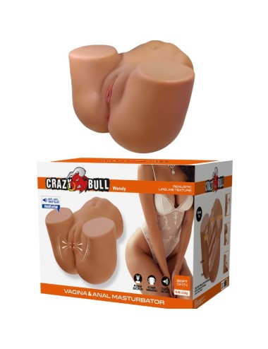 CRAZY BULL - WENDY REALISTISCHER WEIBLICHER PO-VIBRATOR UND SAUGER MIT TON 11 KG