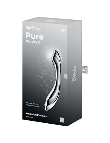 SATISFYER - PURE GRAVITY 2 DOPPELENDELLER DILDO AUS EDELSTAHL