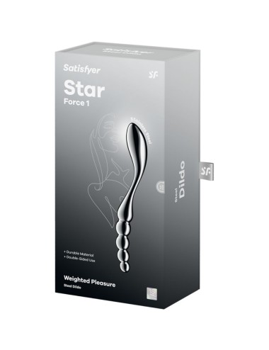 SATISFYER - STAR FORCE 1 DOPPELDILDO AUS EDELSTAHL