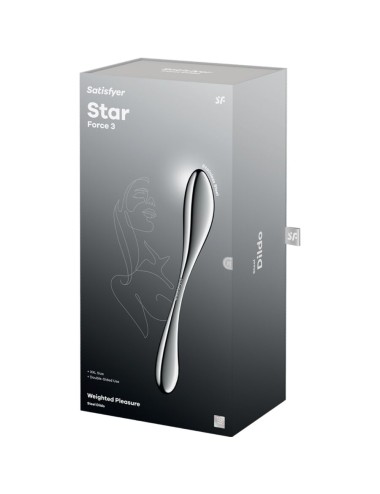 SATISFYER - STAR FORCE 3 EDELSTAHL DOPPELDILDO