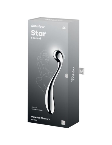 SATISFYER - STAR FORCE 4 EDELSTAHL DOPPELDILDO