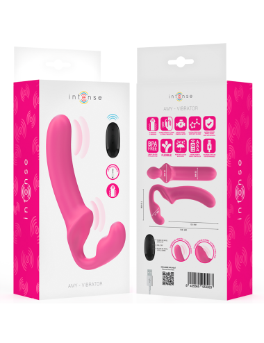 INTENSE - AMY DOPPELVIBRATOR 20 CM ROSA FERNBEDIENUNG