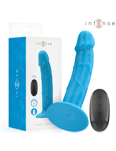 INTENSE - PHOEBE REALISTISCHER VIBRATOR 10 VIBRATIONEN BLAUE FERNBEDIENUNG
