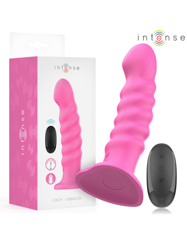 INTENSE - CINDY VIBRATOR GRÖSSE L SPIRALENDESIGN 10 VIBRATIONEN ROSA FERNBEDIENUNG