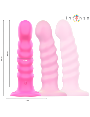INTENSE - CINDY VIBRATOR GRÖSSE L SPIRALENDESIGN 10 VIBRATIONEN ROSA FERNBEDIENUNG