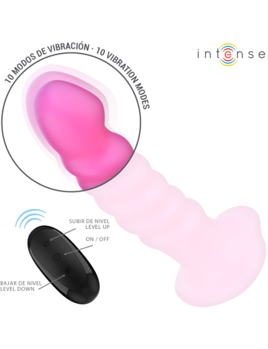 INTENSE - CINDY VIBRATOR GRÖSSE L SPIRALENDESIGN 10 VIBRATIONEN ROSA FERNBEDIENUNG