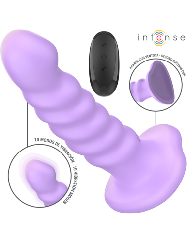 INTENSE - BRENDA VIBRATOR GRÖSSE M SPIRALENDESIGN 10 VIBRATIONEN LILA FERNBEDIENUNG