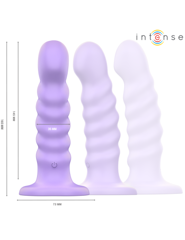 INTENSE - BRENDA VIBRATOR GRÖSSE M SPIRALENDESIGN 10 VIBRATIONEN LILA FERNBEDIENUNG