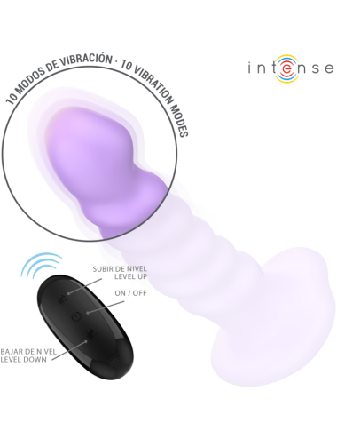 INTENSE - BRENDA VIBRATOR GRÖSSE M SPIRALENDESIGN 10 VIBRATIONEN LILA FERNBEDIENUNG