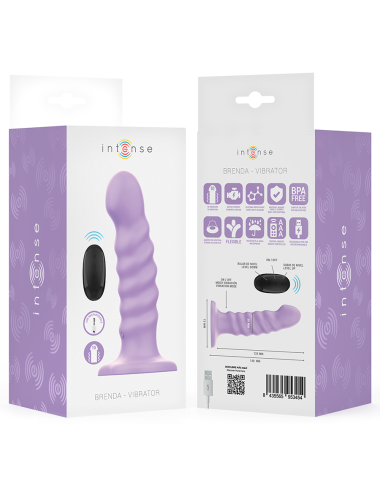 INTENSE - BRENDA VIBRATOR GRÖSSE M SPIRALENDESIGN 10 VIBRATIONEN LILA FERNBEDIENUNG