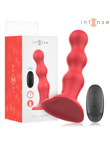 INTENSE - CODY VIBRATOR MIT SAUGNÄPFEN ROTE FERNBEDIENUNG