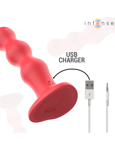 INTENSE - CODY VIBRATOR MIT SAUGNÄPFEN ROTE FERNBEDIENUNG