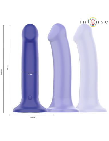 INTENSE - VICTORIA VIBRATOR MIT SAUGNAPF 10 VIBRATIONEN DUNKELBLAU FERNBEDIENUNG