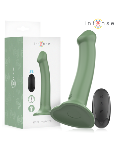 INTENSE - BECCA VIBRATOR MIT SAUGNAPF 10 VIBRATIONEN GRÜNE FERNBEDIENUNG