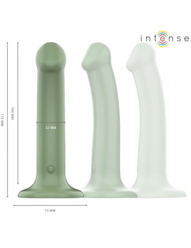 INTENSE - BECCA VIBRATOR MIT SAUGNAPF 10 VIBRATIONEN GRÜNE FERNBEDIENUNG