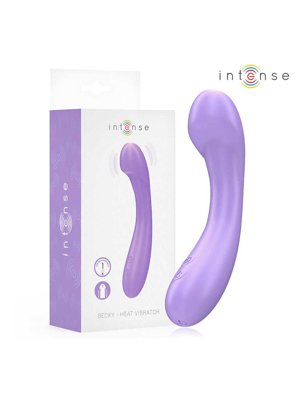 INTENSE - BECKY VIBRATOR 19 CM HEIZBAR 7 VIBRATIONEN LILA
