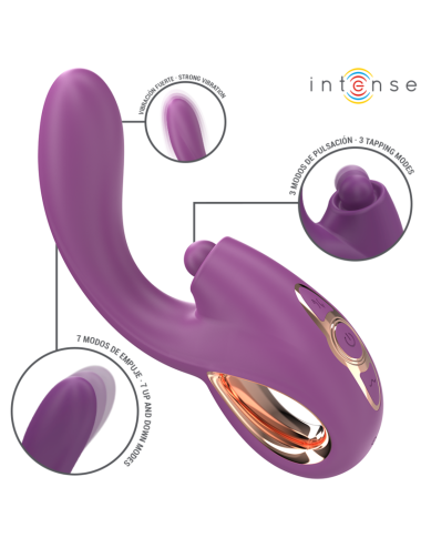 INTENSE - LALI MULTIFUNKTIONS-G-PUNKT-VIBRATOR TAPPING & STOSS & VIBRATION LILA