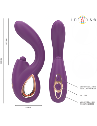 INTENSE - LALI MULTIFUNKTIONS-G-PUNKT-VIBRATOR TAPPING & STOSS & VIBRATION LILA
