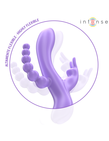 INTENSE - MIKO DREIFACHVIBRATOR RABBIT & STIMULATOR & ANAL 7 VIBRATIONEN LILA