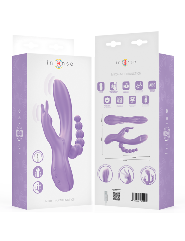 INTENSE - MIKO DREIFACHVIBRATOR RABBIT & STIMULATOR & ANAL 7 VIBRATIONEN LILA