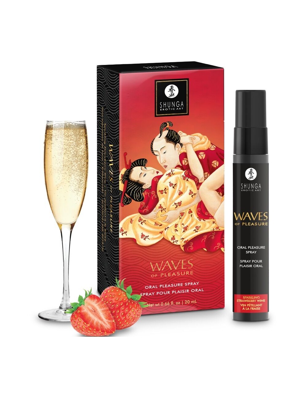 SHUNGA - WAVES PLEASURE SPRAY ORAL SEXUCTIVE ERDBEERE 20 ML