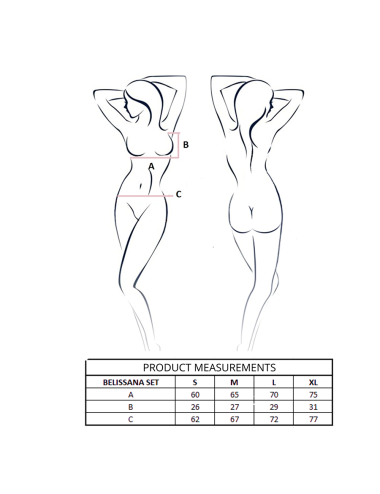 PASSION - BELISSANA BH + STRING SET BLAU S/M